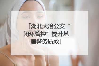 湖北大冶公安“闭环管控”提升基层警务质效