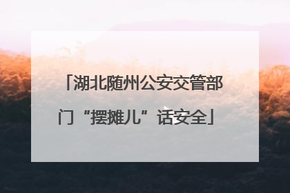 湖北随州公安交管部门“摆摊儿”话安全