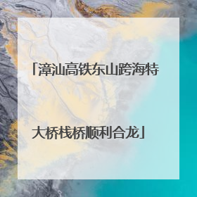 漳汕高铁东山跨海特大桥栈桥顺利合龙