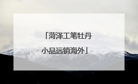 菏泽工笔牡丹小品远销海外