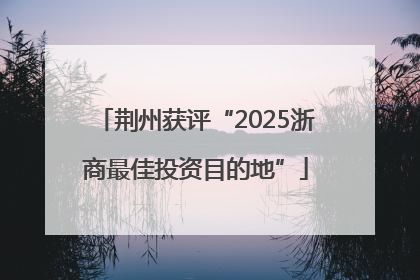 荆州获评“2025浙商最佳投资目的地”