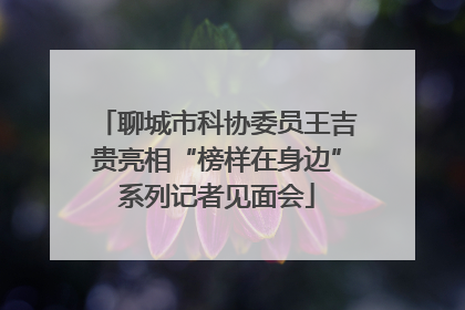 聊城市科协委员王吉贵亮相“榜样在身边”系列记者见面会