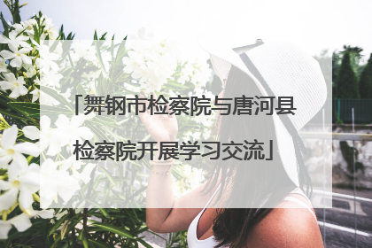 舞钢市检察院与唐河县检察院开展学习交流