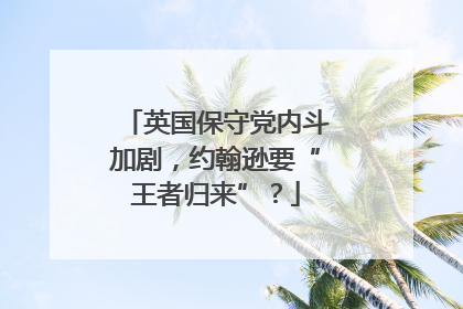 英国保守党内斗加剧，约翰逊要“王者归来”？