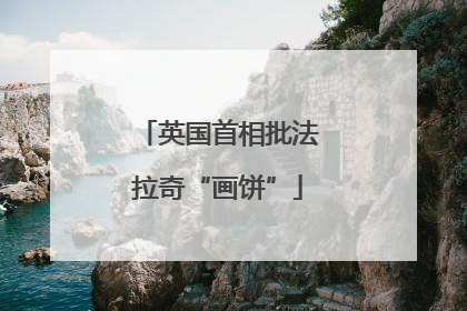 英国首相批法拉奇“画饼”