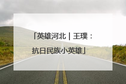 英雄河北｜王璞：抗日民族小英雄