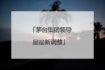 茅台集团领导层最新调整