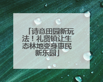 诗意田园新玩法！礼贤镇让生态林地变身惠民新乐园