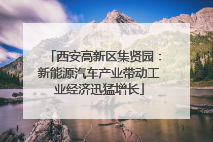 西安高新区集贤园：新能源汽车产业带动工业经济迅猛增长