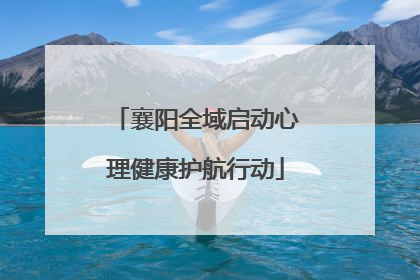 襄阳全域启动心理健康护航行动