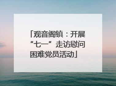 观音阁镇：开展“七一”走访慰问困难党员活动