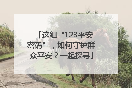 这组“123平安密码”，如何守护群众平安？一起探寻