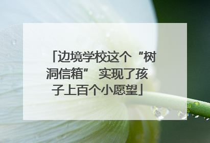 边境学校这个“树洞信箱” 实现了孩子上百个小愿望