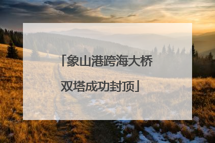 象山港跨海大桥双塔成功封顶