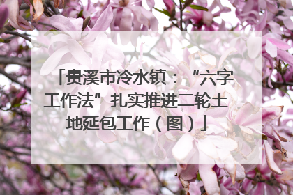贵溪市冷水镇：“六字工作法”扎实推进二轮土地延包工作（图）