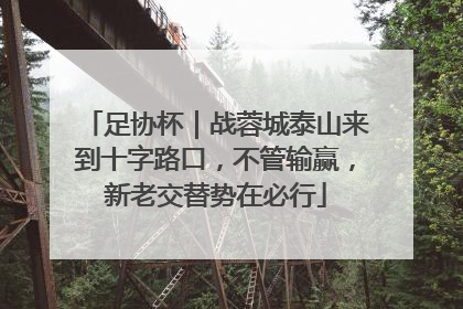 足协杯｜战蓉城泰山来到十字路口，不管输赢，新老交替势在必行