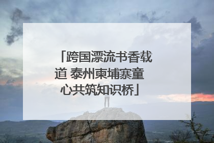 跨国漂流书香载道 泰州柬埔寨童心共筑知识桥