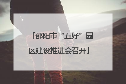 邵阳市“五好”园区建设推进会召开