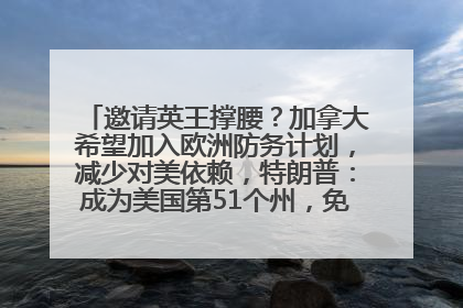 邀请英王撑腰？加拿大希望加入欧洲防务计划，减少对美依赖，特朗普：成为美国第51个州，免费用“金穹”