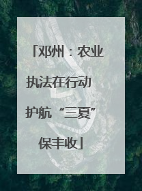 邓州：农业执法在行动 护航“三夏”保丰收
