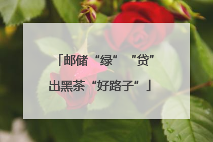 邮储“绿”“贷”出黑茶“好路子”