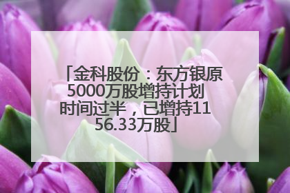 金科股份：东方银原5000万股增持计划时间过半，已增持1156.33万股