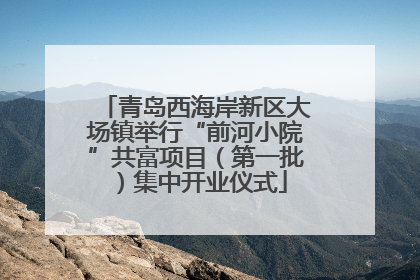 青岛西海岸新区大场镇举行“前河小院”共富项目（第一批）集中开业仪式