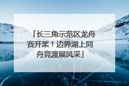 长三角示范区龙舟赛开桨！边界湖上同舟竞渡展风采