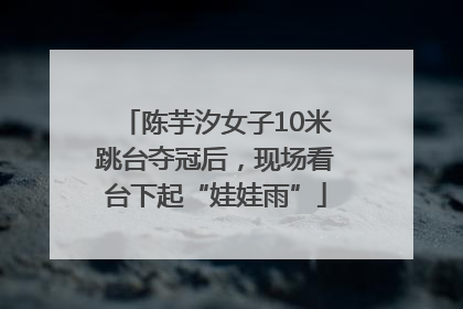 陈芋汐女子10米跳台夺冠后，现场看台下起“娃娃雨”