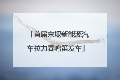 首届京堰新能源汽车拉力赛鸣笛发车