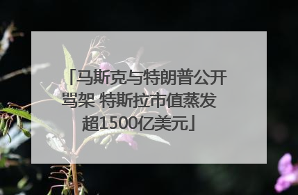 马斯克与特朗普公开骂架 特斯拉市值蒸发超1500亿美元