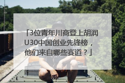 3位青年川商登上胡润U30中国创业先锋榜，他们来自哪些赛道？
