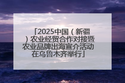 2025中国（新疆）农业经贸合作对接暨农业品牌出海宣介活动在乌鲁木齐举行