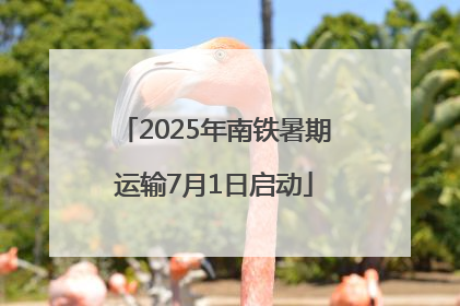 2025年南铁暑期运输7月1日启动