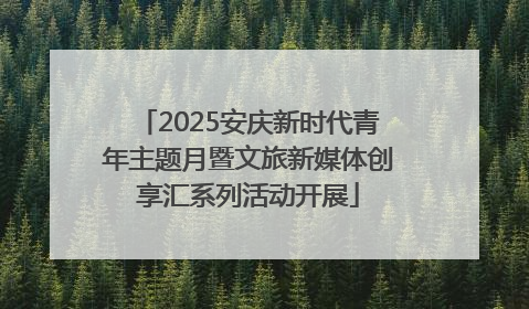 2025安庆新时代青年主题月暨文旅新媒体创享汇系列活动开展