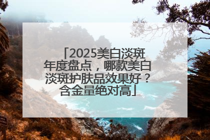 2025美白淡斑年度盘点，哪款美白淡斑护肤品效果好？含金量绝对高