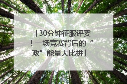 30分钟征服评委！一场竞赛背后的“政”能量大比拼
